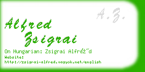 alfred zsigrai business card